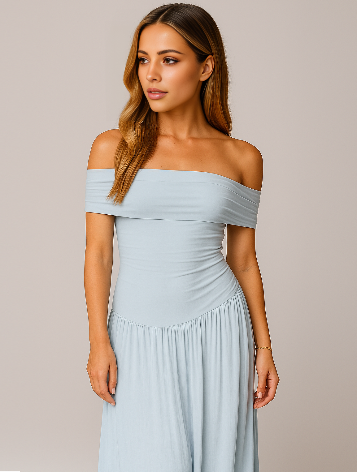 Bella | Women's Wedding Guest Pleated Maxi Dress