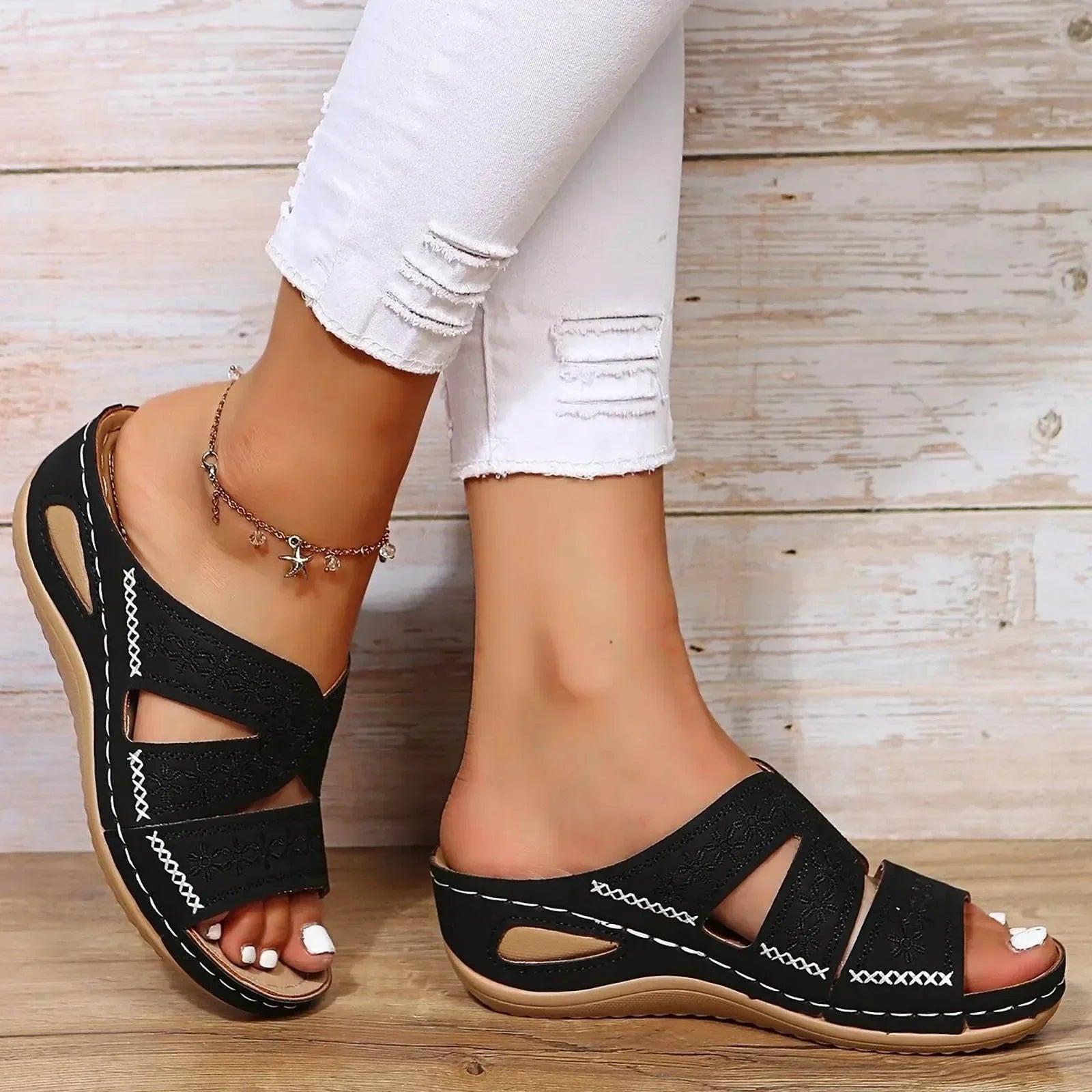 Olivia | Cross-Strap Sandals Orthopedic Adjustable Comfort