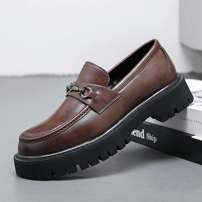 Mason | Men's Leather Loafers Business Dress Shoes Platform Sole