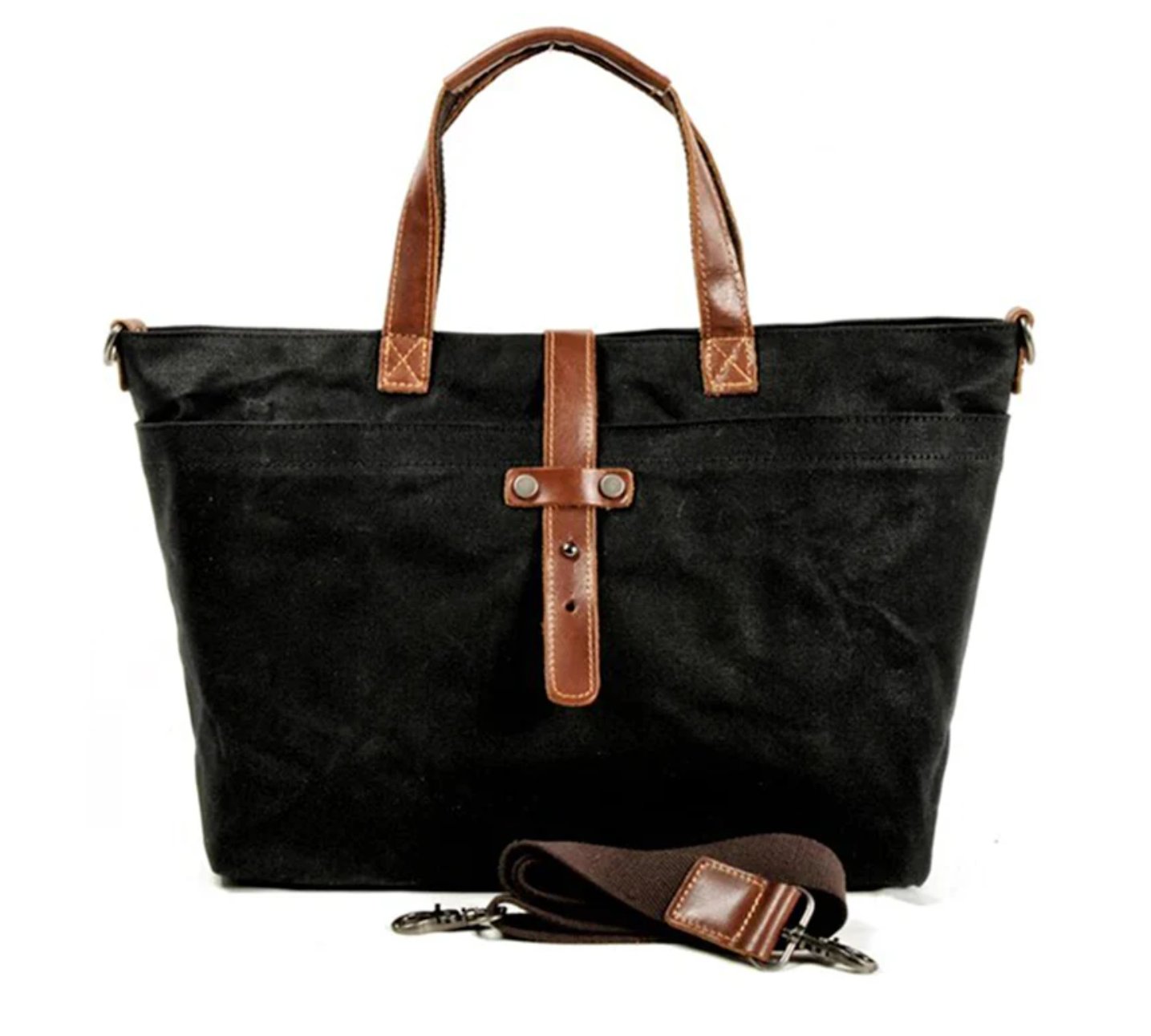 Harper | Waxed Canvas Tote Bag Leather-Trim Water-Resistant Crossbody