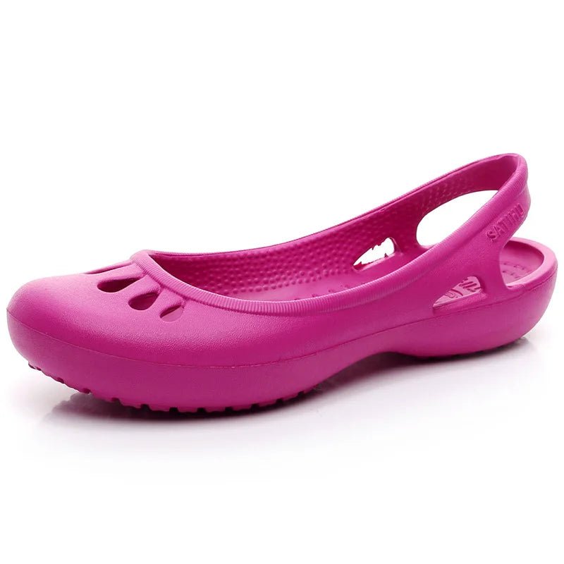 Penelope | Women's Comfortable Sandals Lightweight Waterproof Jelly Flat Cut-Out Slides