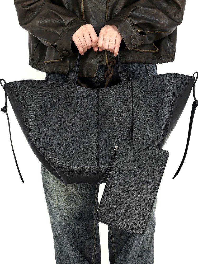Isabella | Women's Oversized Vintage PU Leather Shoulder Tote Bag