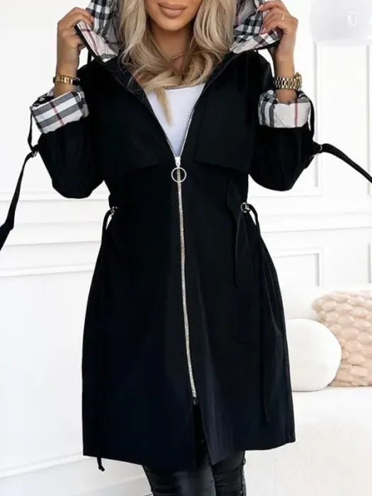 Penelope | Women's Waterproof Windproof Hooded Trench Coat