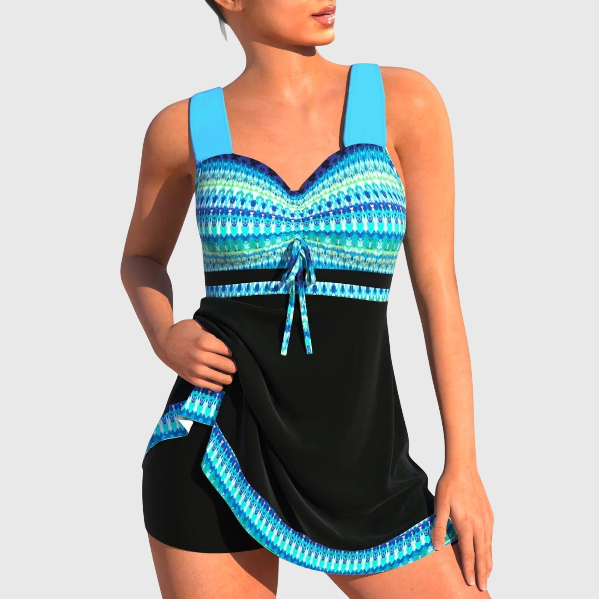 Ashley | Women’s Patterned Tankini Swimsuit Set