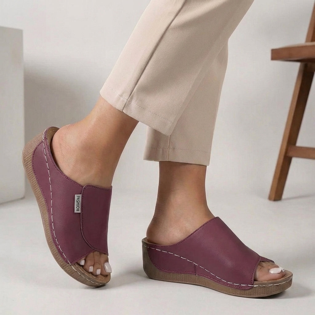 Madison | Women’s Orthopedic Slip-On Wedge Comfort Slippers