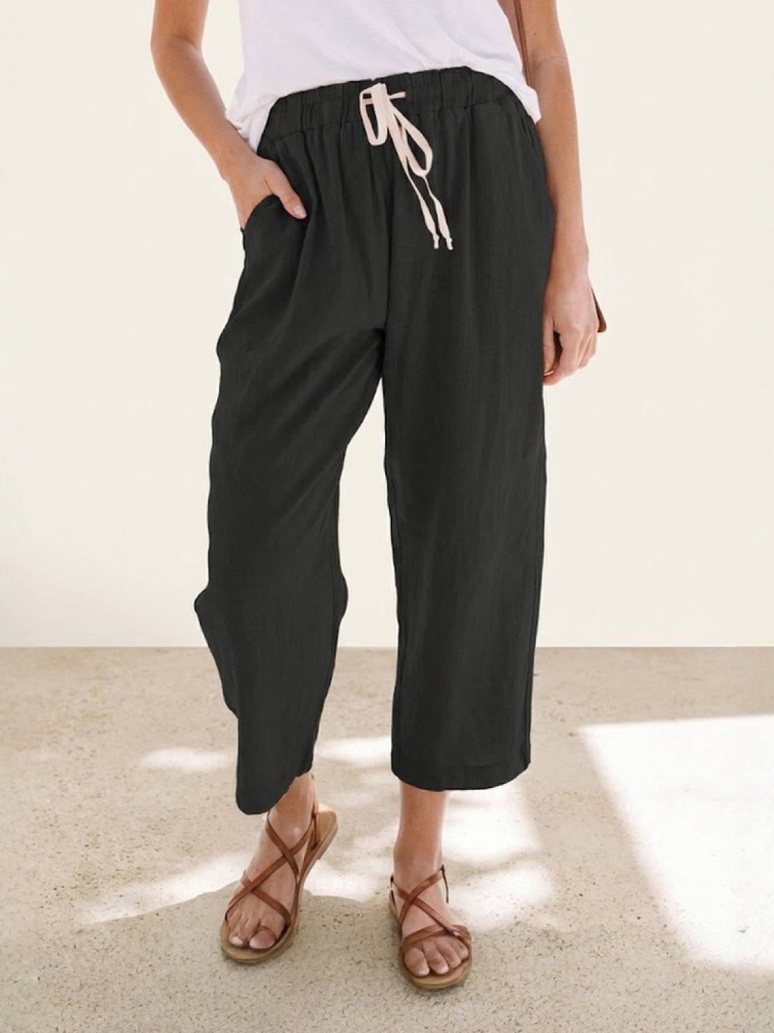 Alexa | Women's Drawstring Waist Casual Slim Fit Pants