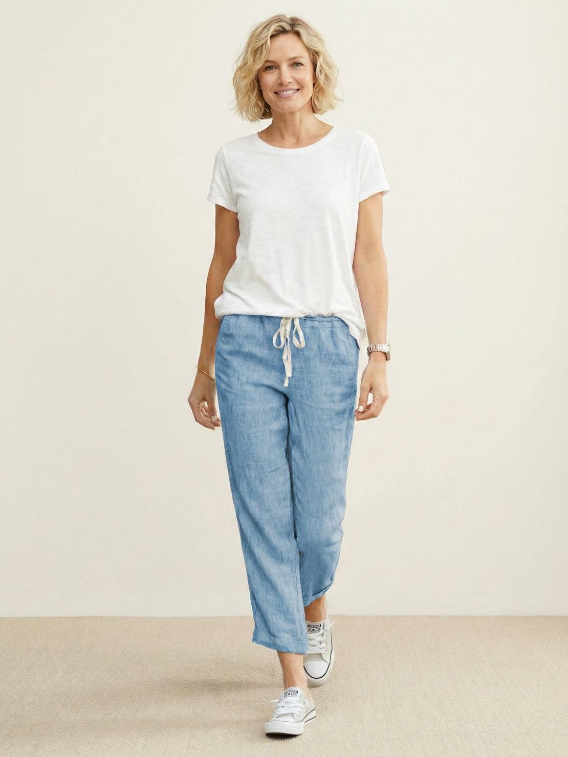 Alexa | Women's Drawstring Waist Casual Slim Fit Pants