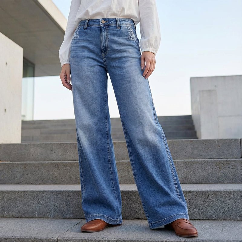 Grace | High Waisted Wide Leg Jeans Vintage Retro Fit