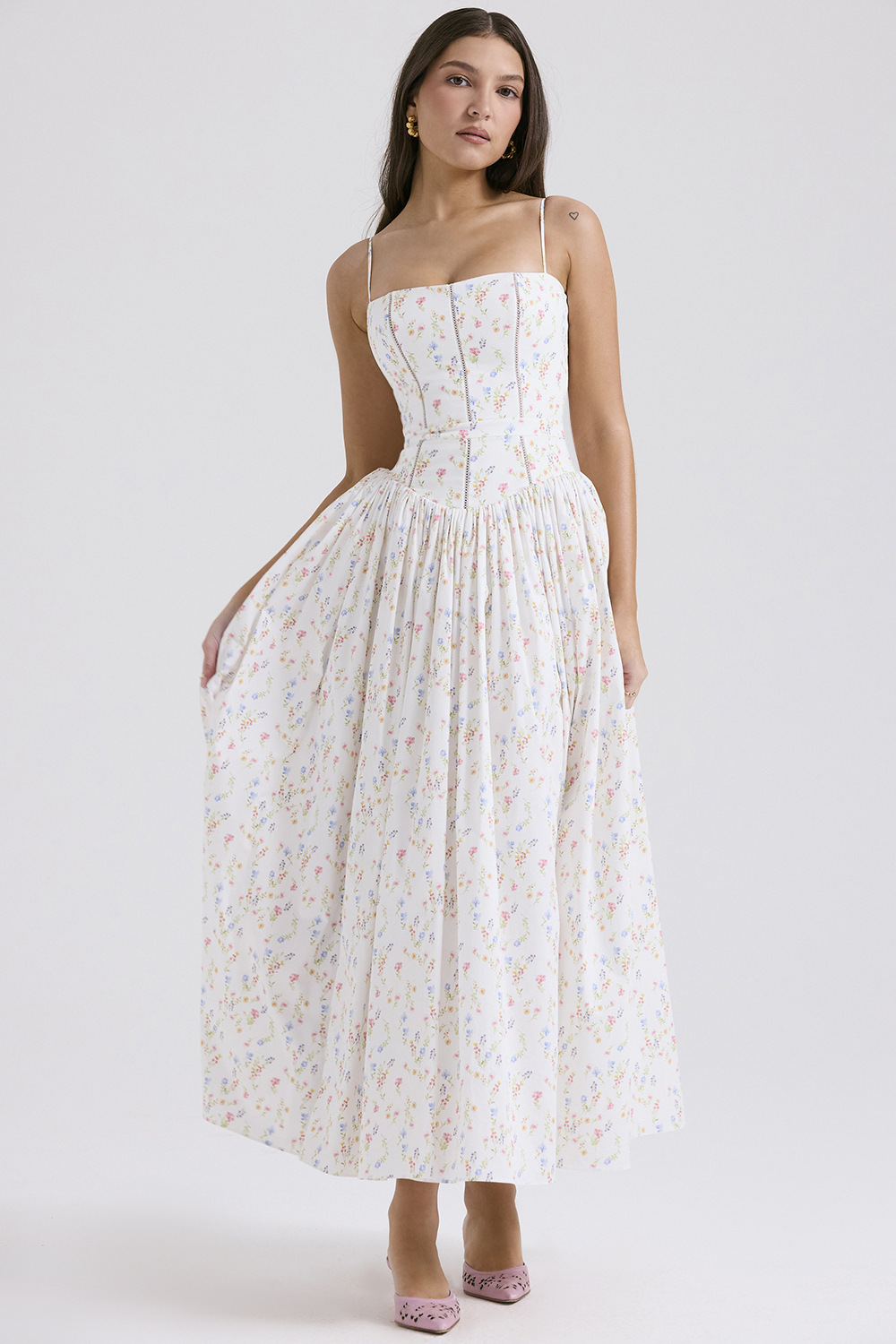 Gabriella | Women’s Wedding Guest Elegant Corset Midi Dress