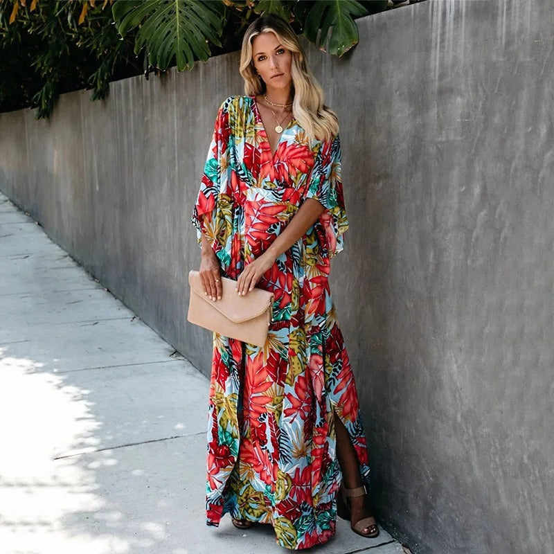 Demi | Women’s Boho Floral Wrap Maxi Dress