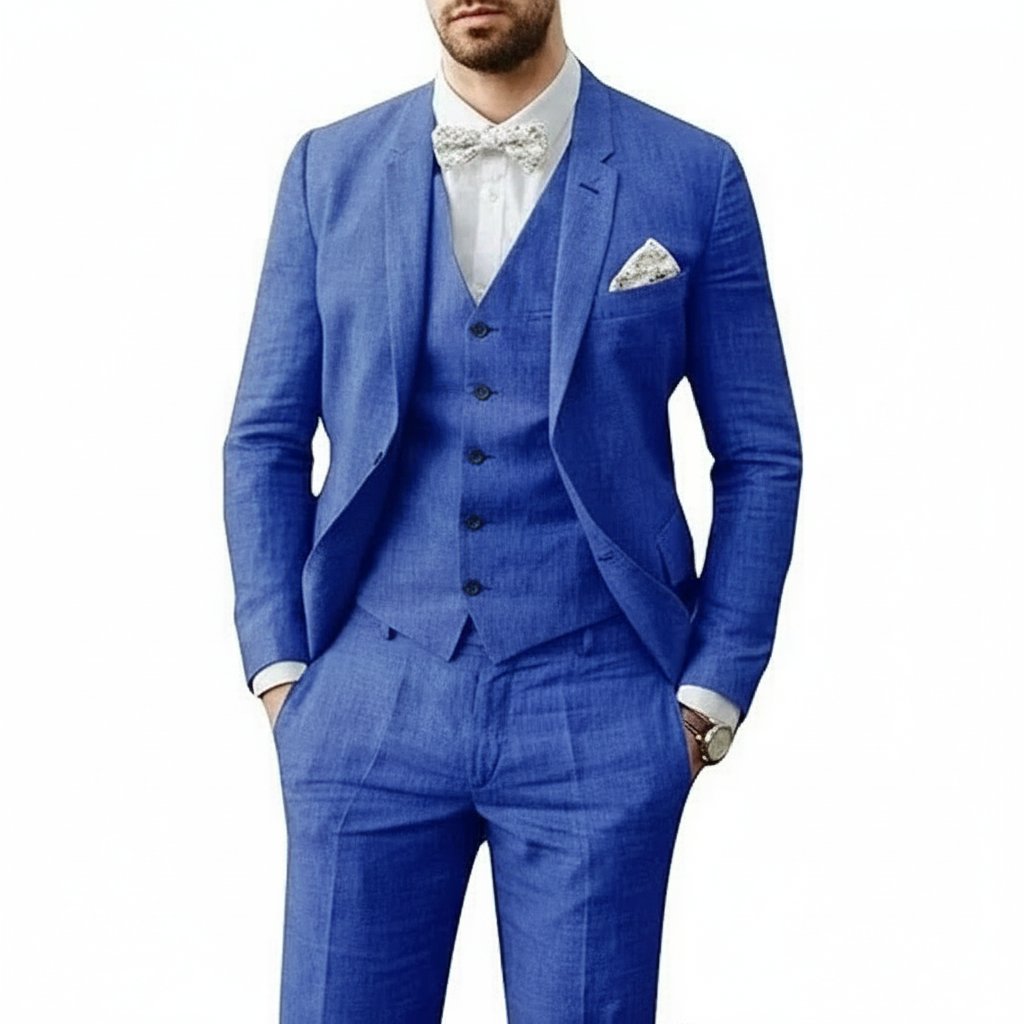 Mason | Men's 3-Piece Linen Suit Tailored Fit Wedding