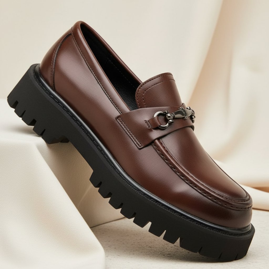 Mason | Men's Leather Loafers Business Dress Shoes Platform Sole