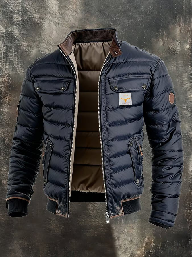 Lucas | Men's Quilted Puffer Jacket Wind Resistant Duck Down