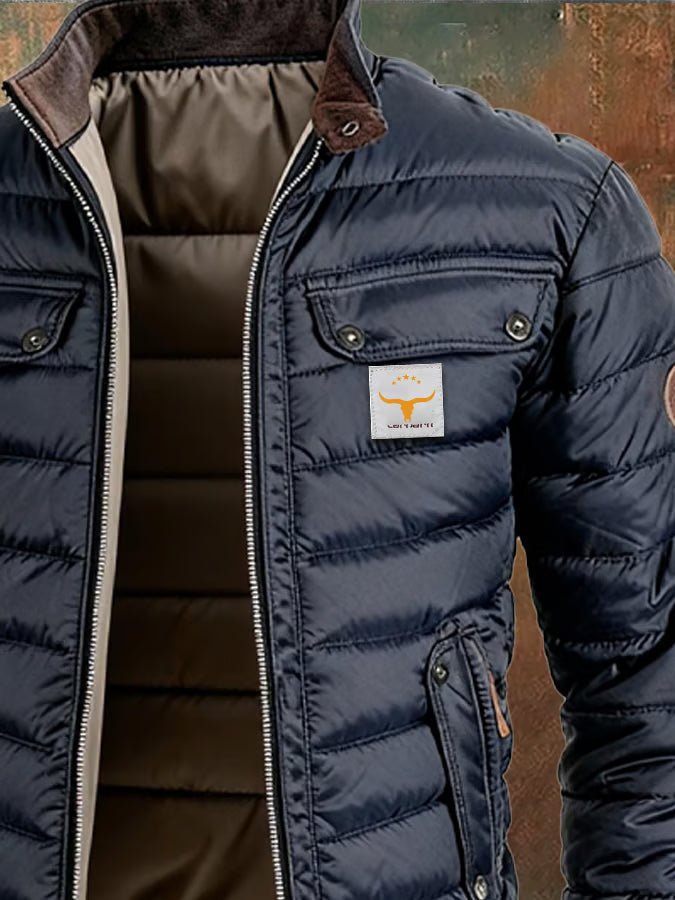 Lucas | Men's Quilted Puffer Jacket Wind Resistant Duck Down