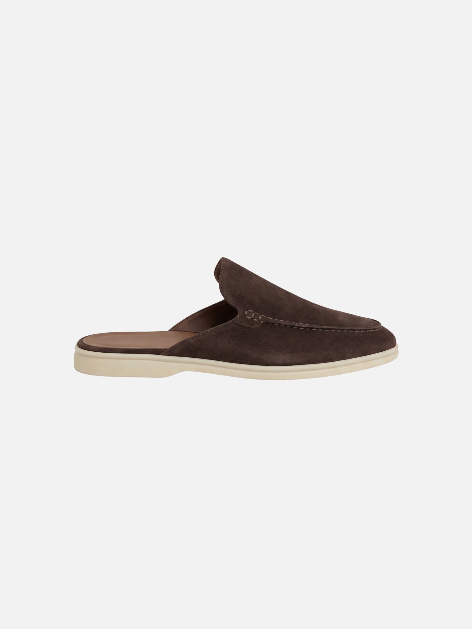 Elijah | Men's Slip-On Mules Open Heel Stitched Detail Casual