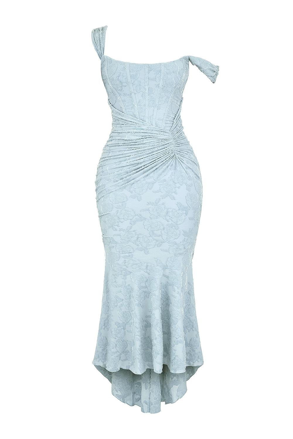 Isabella | Mother of the Bride Dress Corset Jacquard Lace Mermaid Midi