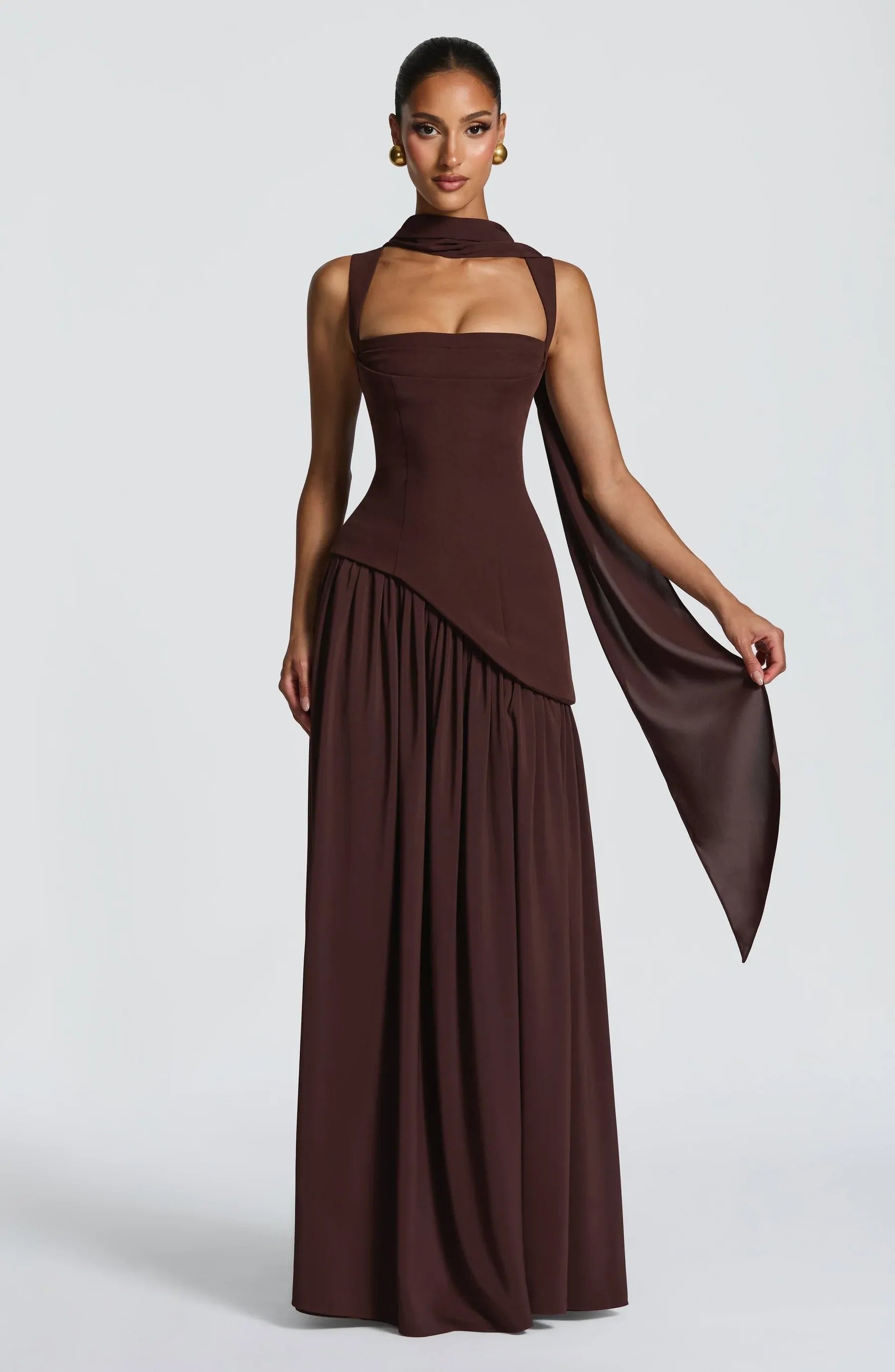 Luna | Mother of the Bride Dress Sleeveless Square Neck A-Line Maxi Gown