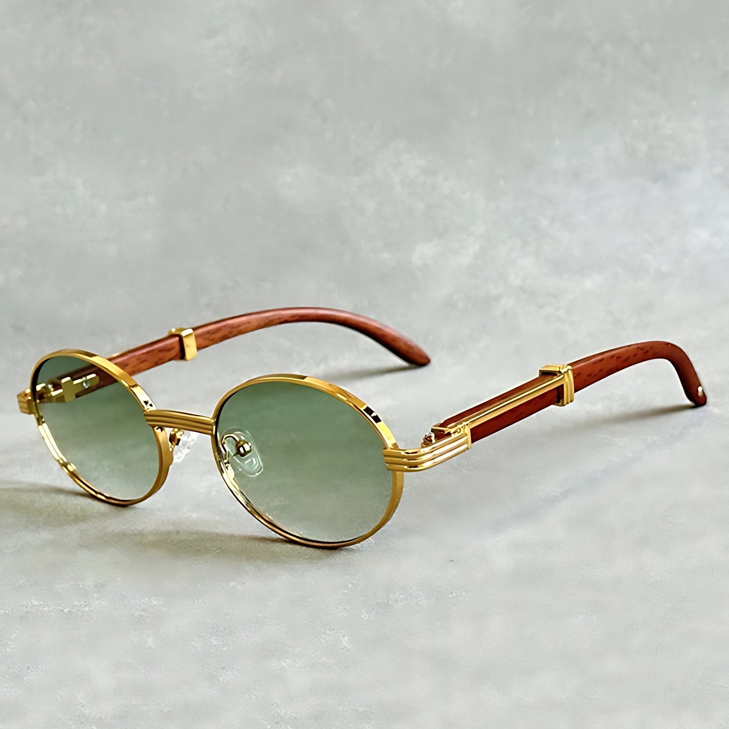 Daniel | Sunglasses Round Gold Frame Designer UV400 Protection