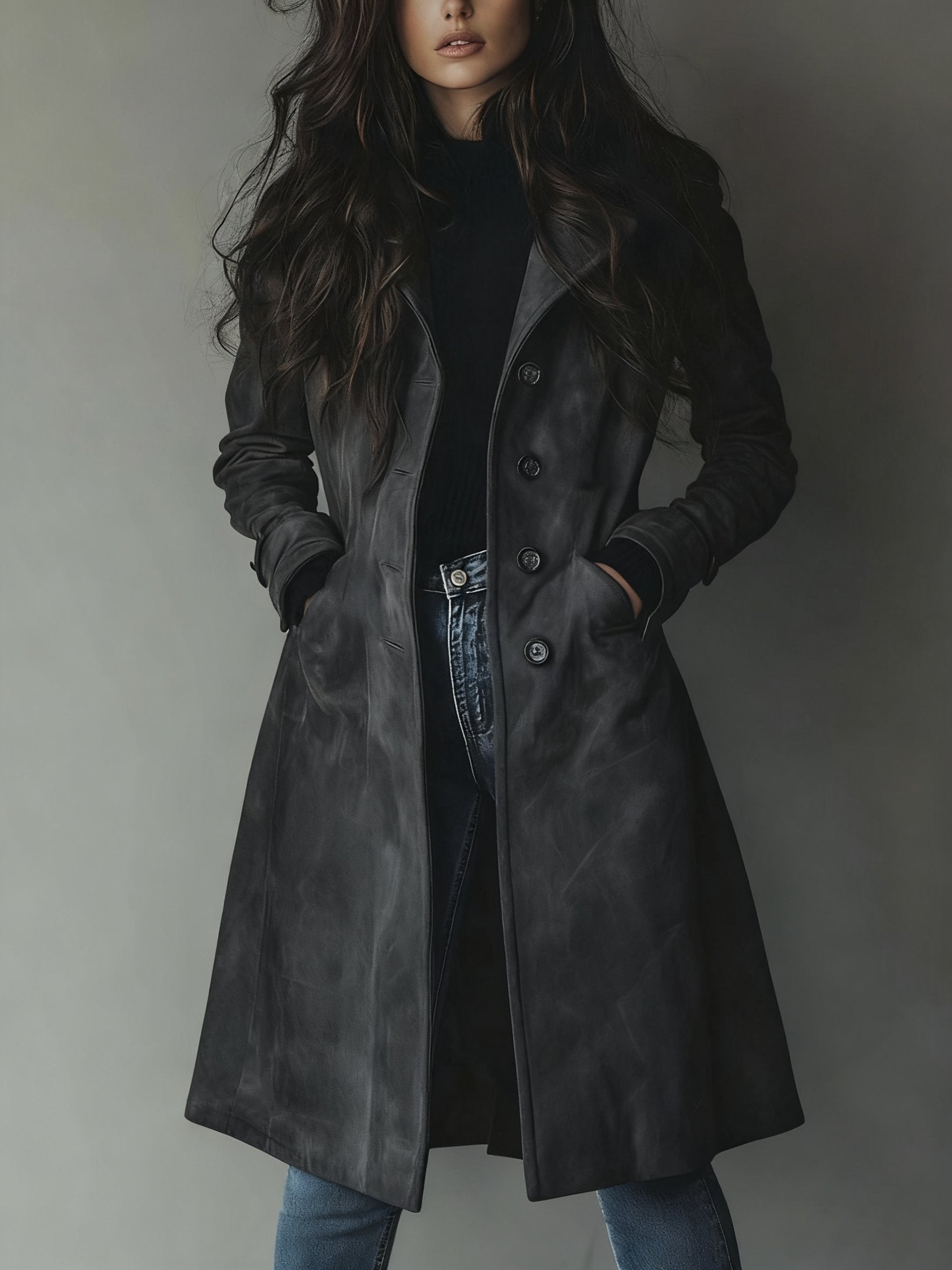 Amelia | Women's Double-Breasted Trench Coat Classic Vintage Style