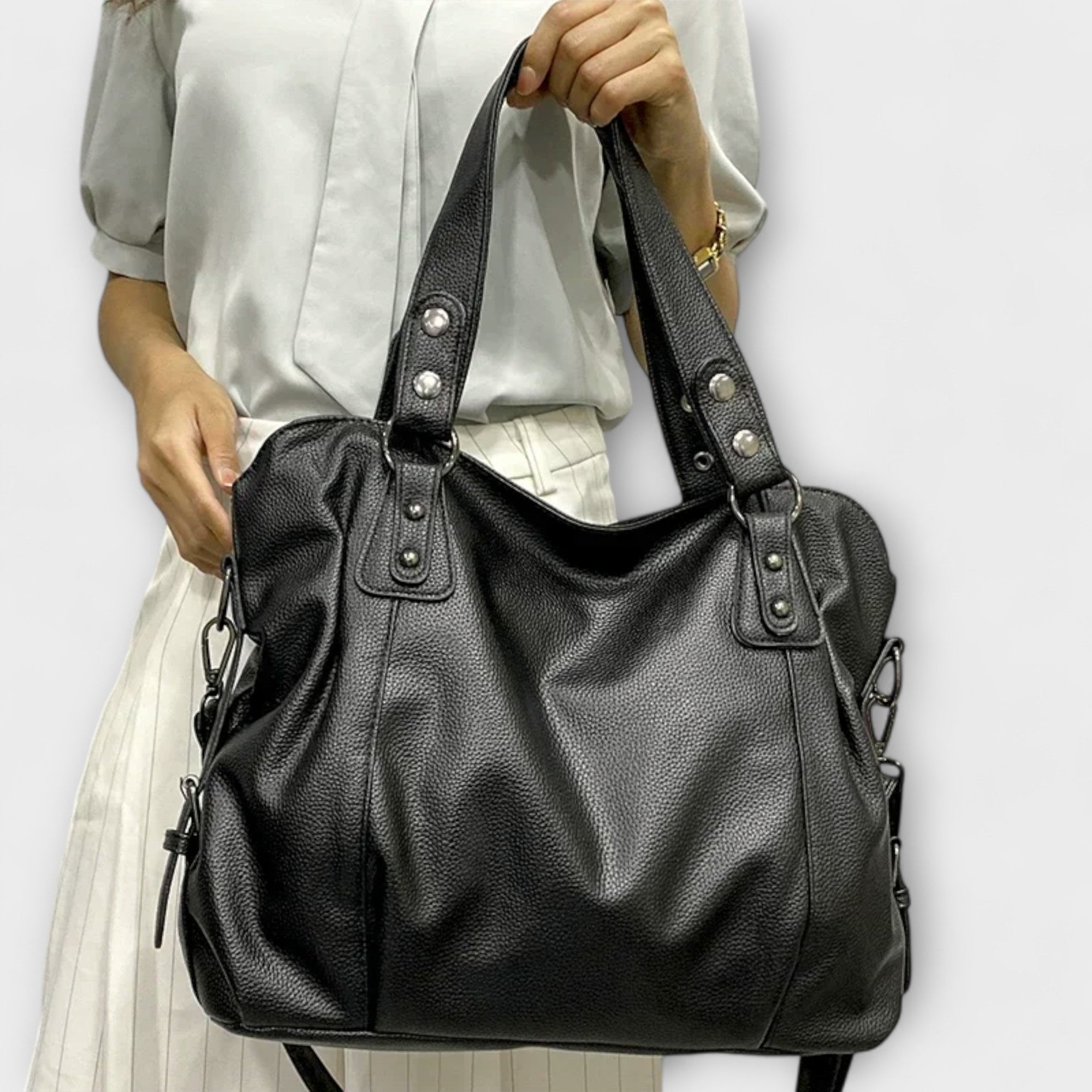 Emma | Women's Large Capacity Vegan Leather Shoulder Bag