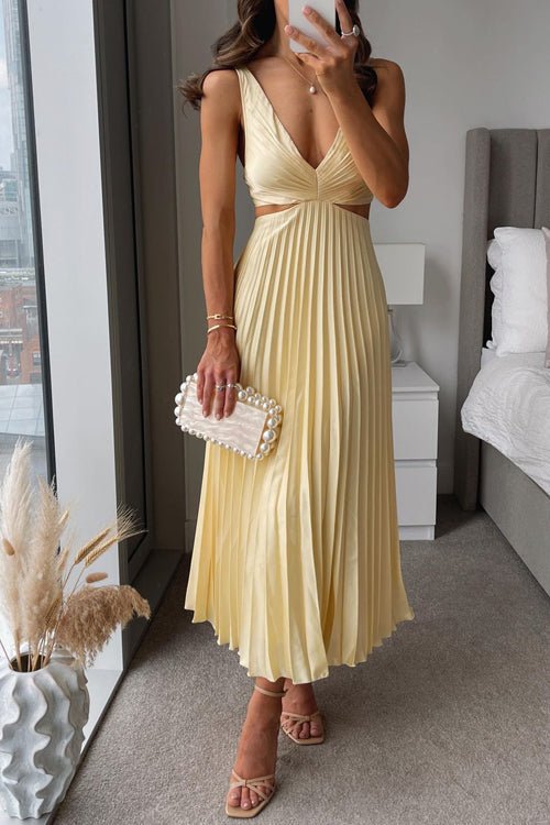 Scarlett | Women's Mother of the Bride Dress Pleated Cut-Out Maxi