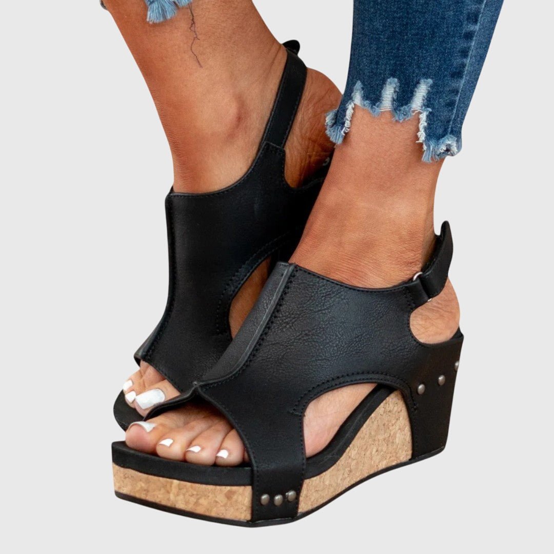 Penelope | Women's Orthopedic Cork Wedge Open-Toe Comfortable Sandals