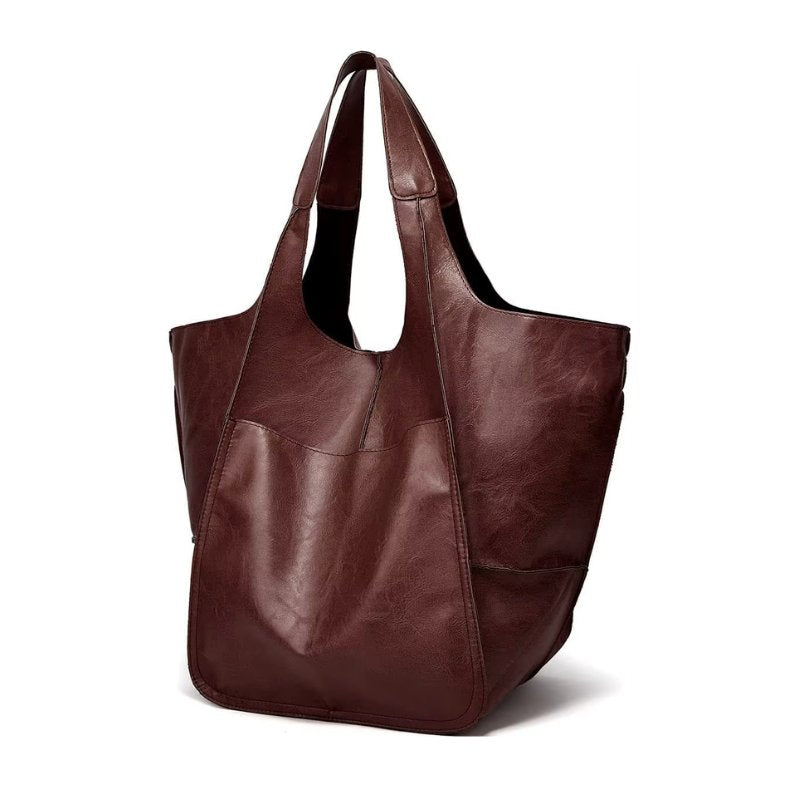 Harper | Women's Oversized Vegan Leather Magnetic Closure Tote Bag