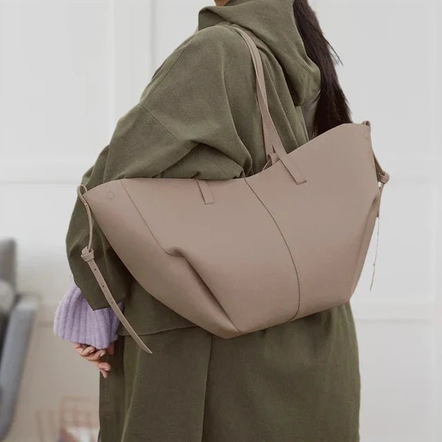 Isabella | Women's Oversized Vintage PU Leather Shoulder Tote Bag