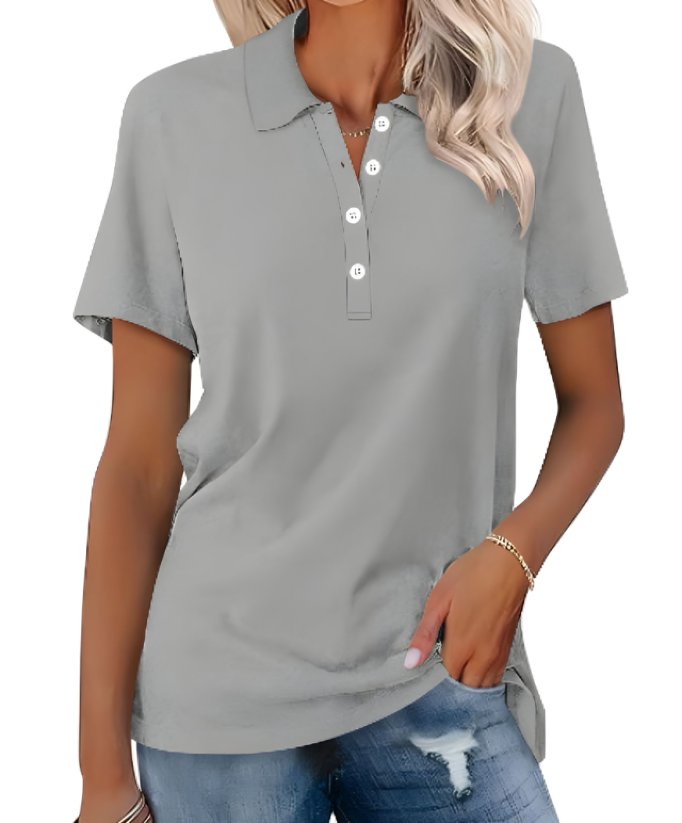 Layla | Women's Polo Shirt Short Sleeve Cotton Blend Classic Fit