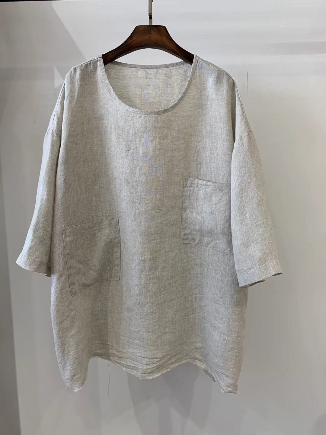 Grace | Women's Relaxed-Fit Linen Patch-Pocket Tunic