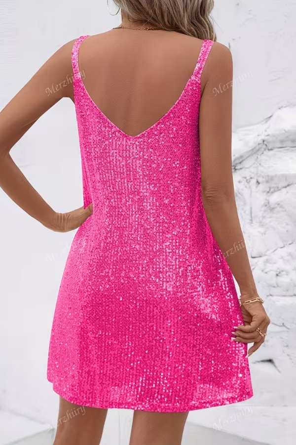 Camila | Women's Sleeveless Sequin Mini Evening Gown Cocktail Dress